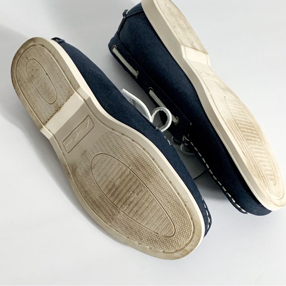Eddie Bauer Men’s Boat Shoes Navy Blue Canvas Size 9 - Picture 7 of 7